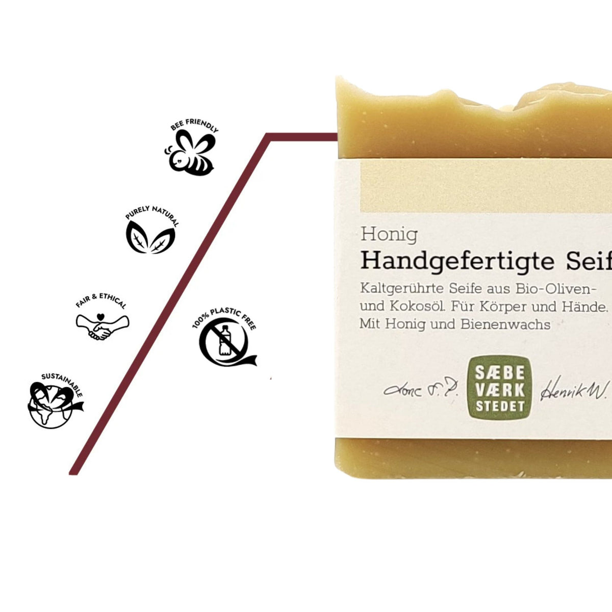 Bienenwachs, Olivenöl Naturseife mit Lavendel und Ylang Yang