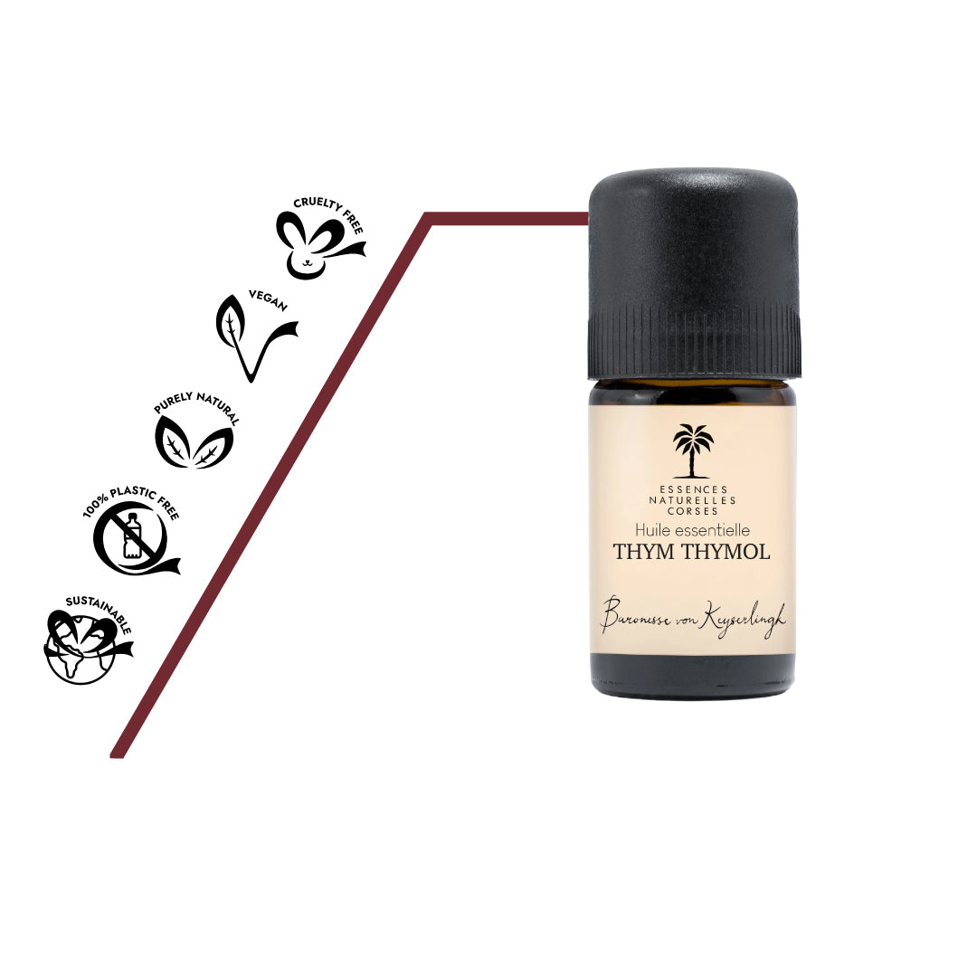 Naturreines Bio-Thymian Öl, vegan, ohne chemische Zusätze, antiviral und kraftvoll