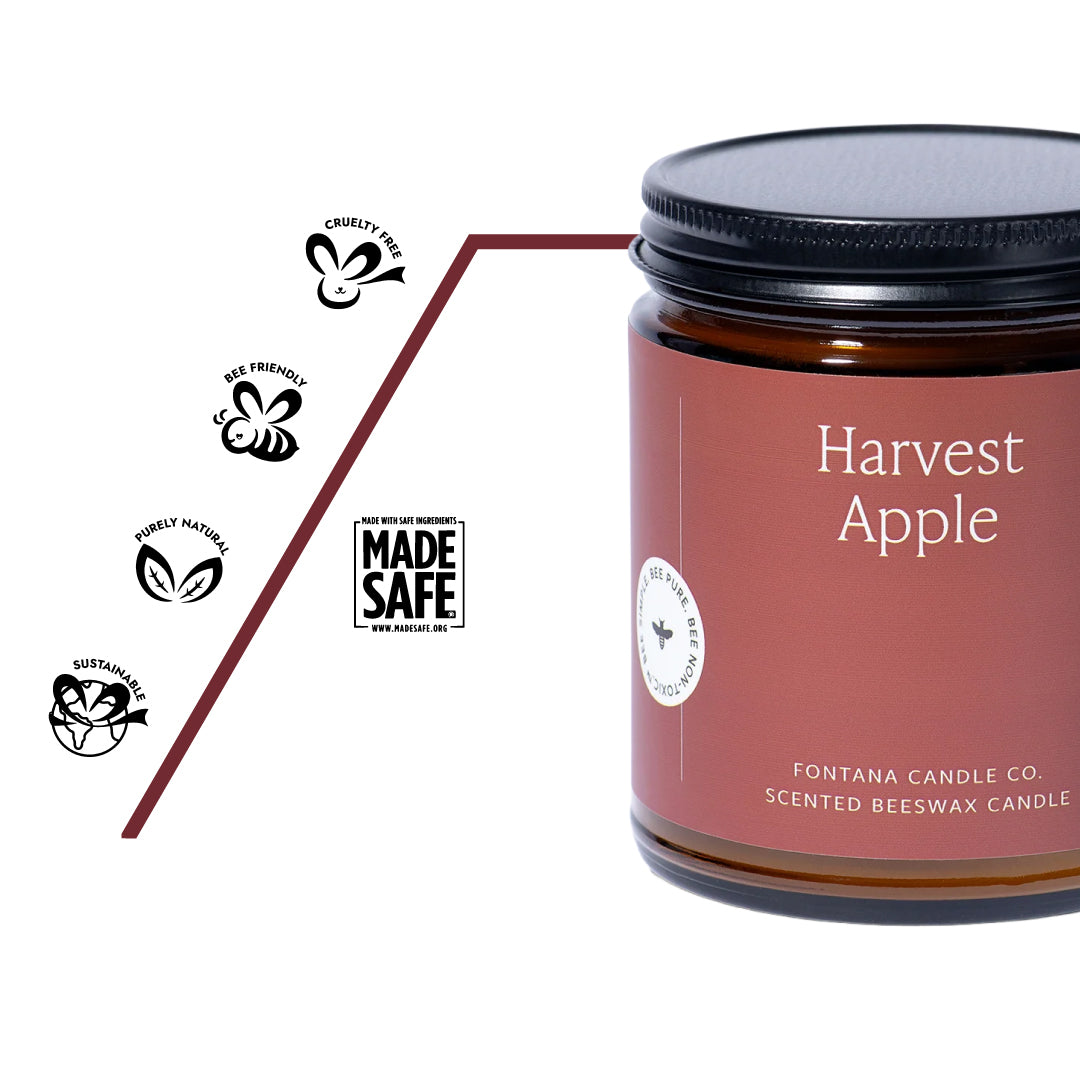 Harvest Apple Duftkerze Made Safe®‑Zertifiziert fuer non-toxic und schadstofffreie Inhaltsstoffe