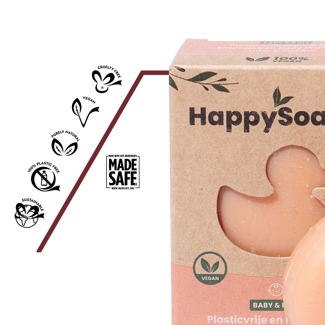 Vegane Haarpflege für Babys und Kinder – spendet Feuchtigkeit, pflegt sanft und schützt Haar und Kopfhaut. Vegan, plastikfrei und frei von Tierversuchen.