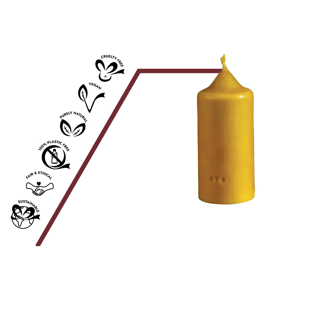 Nachhaltige handgegossene Säulen-Bienenwachskerzen aus reinem Bienenwachs, ethisch geerntete, luftreinigend und umweltfreundlich