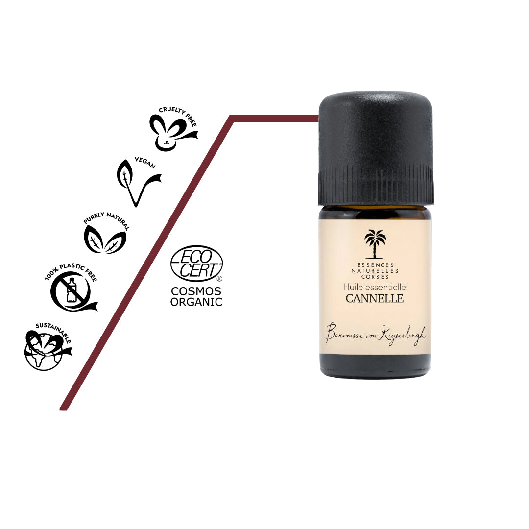 Naturreines Bio Zimtöl ohne Zusätze, hochkonzentriert und wirksam. Demeter zertifiziert.