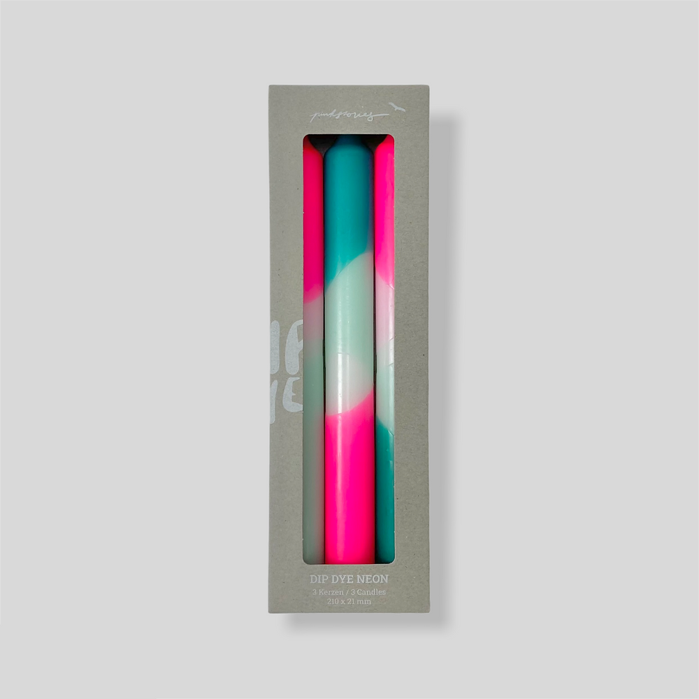 Kerzen Dip Dye Neon - Peppermin Clouds