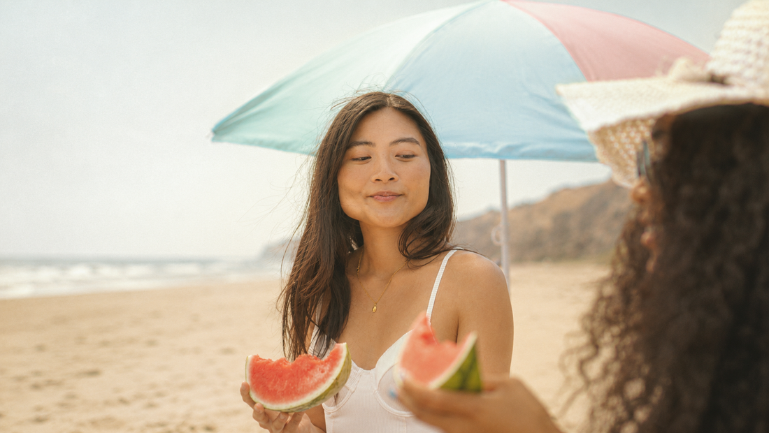 Sommerhaut im Gleichgewicht: Hydration von innen & außen