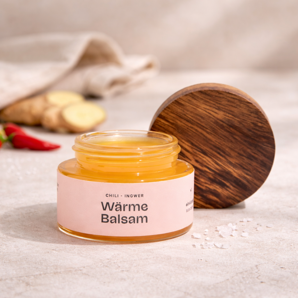 Naturreiner Wärme Balsam – beruhigt Muskulatur, löst Verspannungen und schenkt intensive Wohlfühlmomente nach Sport oder Alltag.