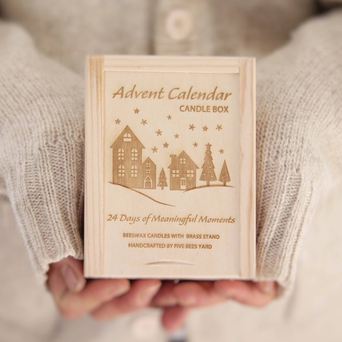 Adventskalender – 24 handgefertigte Bienenwachskerzen