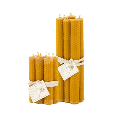 Schlanke Bienenwachs-Wabenkerzen