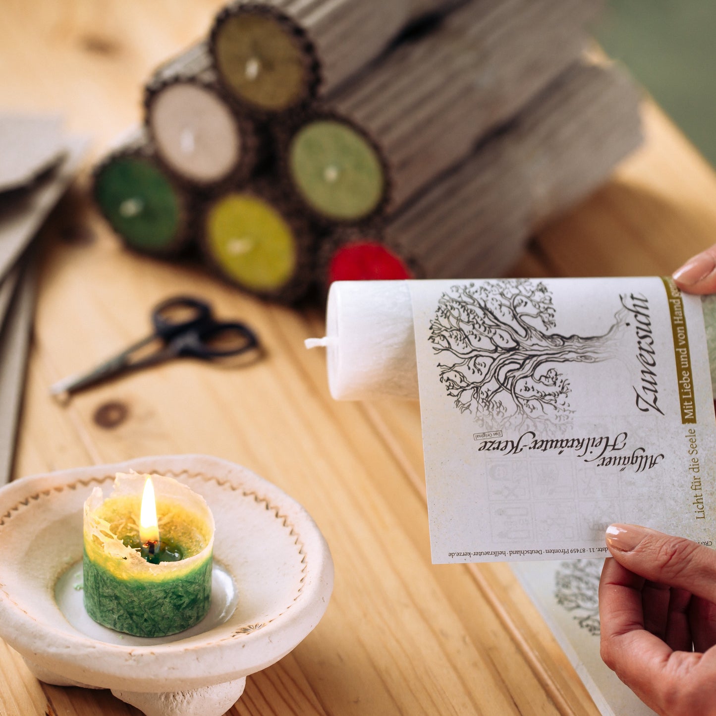 Heilkräuterkerze Harmonie & Liebe