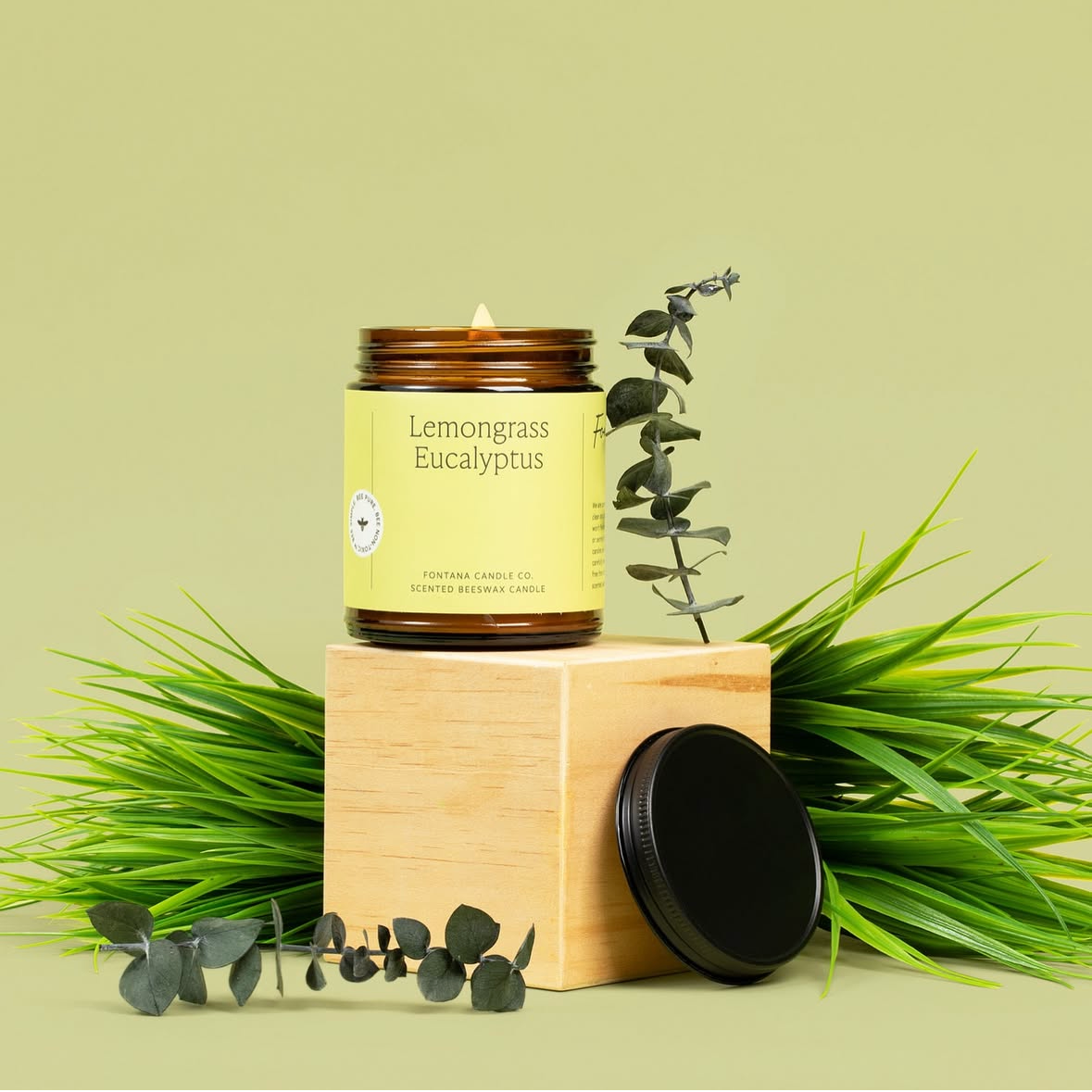 Ton Toxic Duftkerze aus Bienenwachs, Kokoswachs & 100% naturreinen ätherischen Ölen für Cleanliving zu Hause.