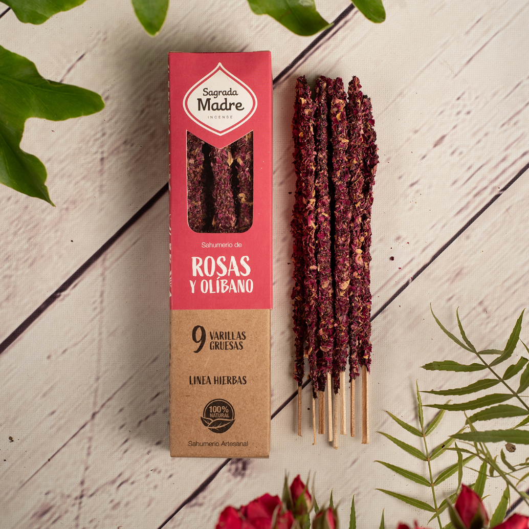 Räucherstäbchen Rose & Weihrauch