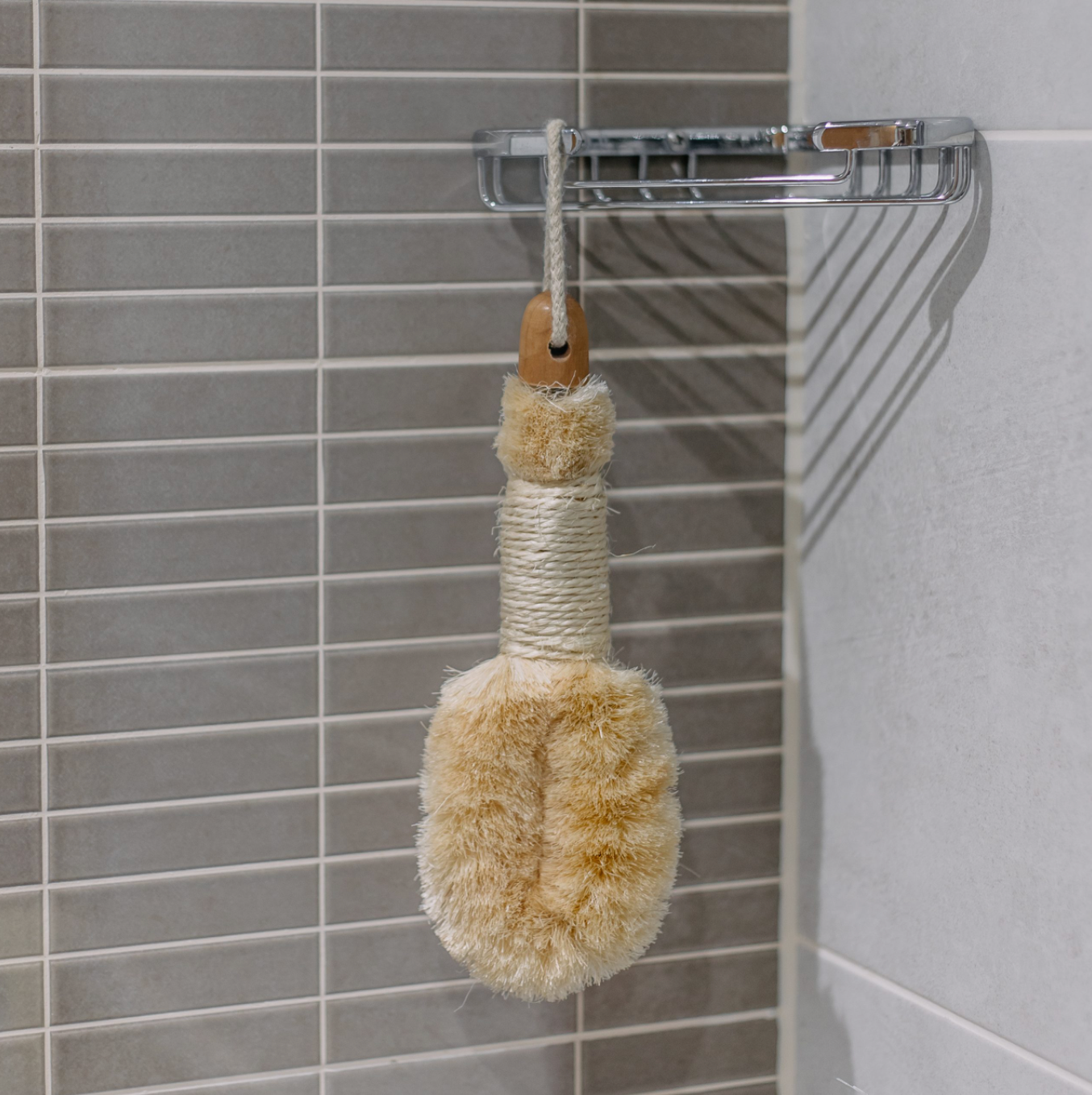 Körperbürste aus Sisal (mit Griff)