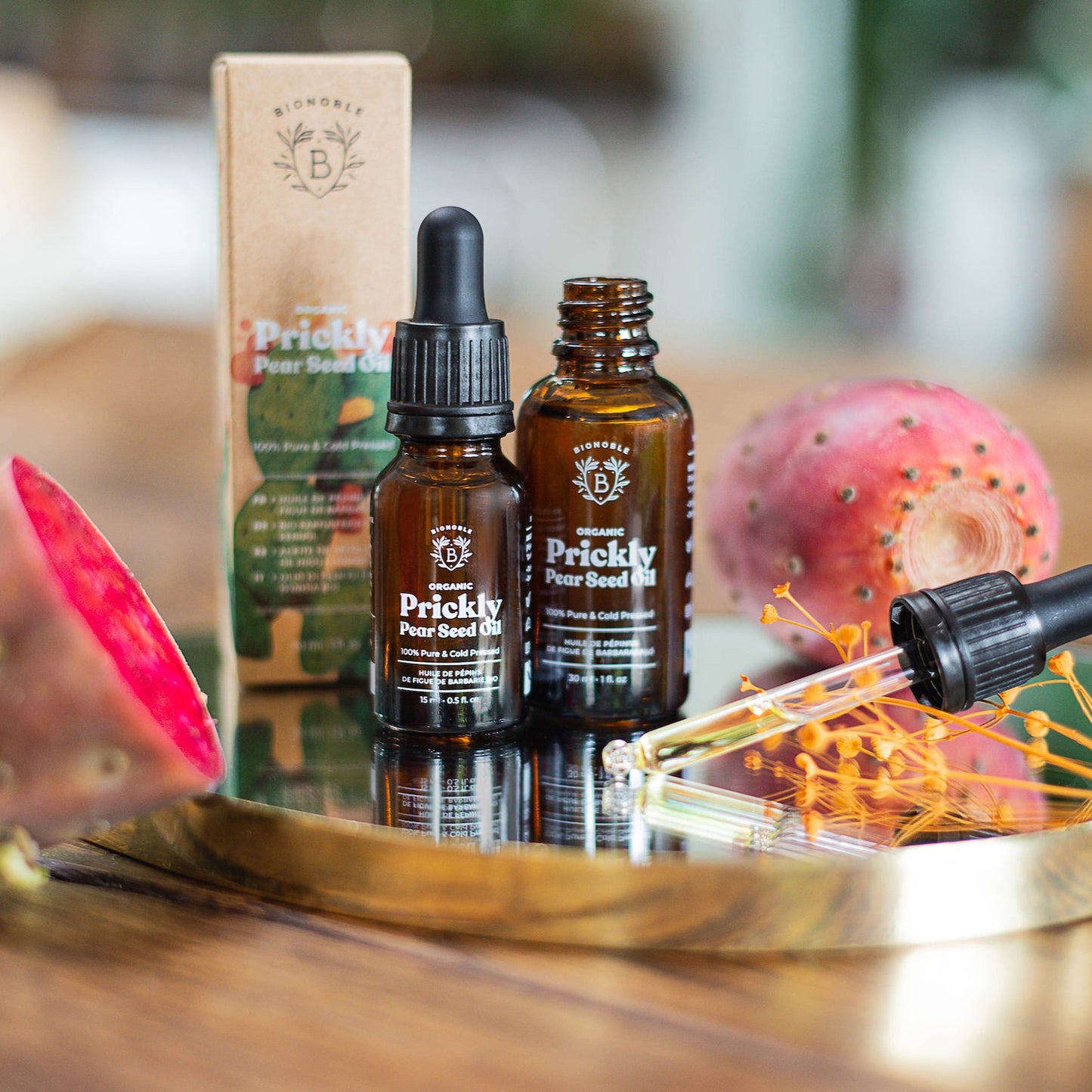 Bio Kaktusfeigenkernöl, 100 % biologisch, COSMOS ORGANIC zertifiziert, vegan & cruelty-free