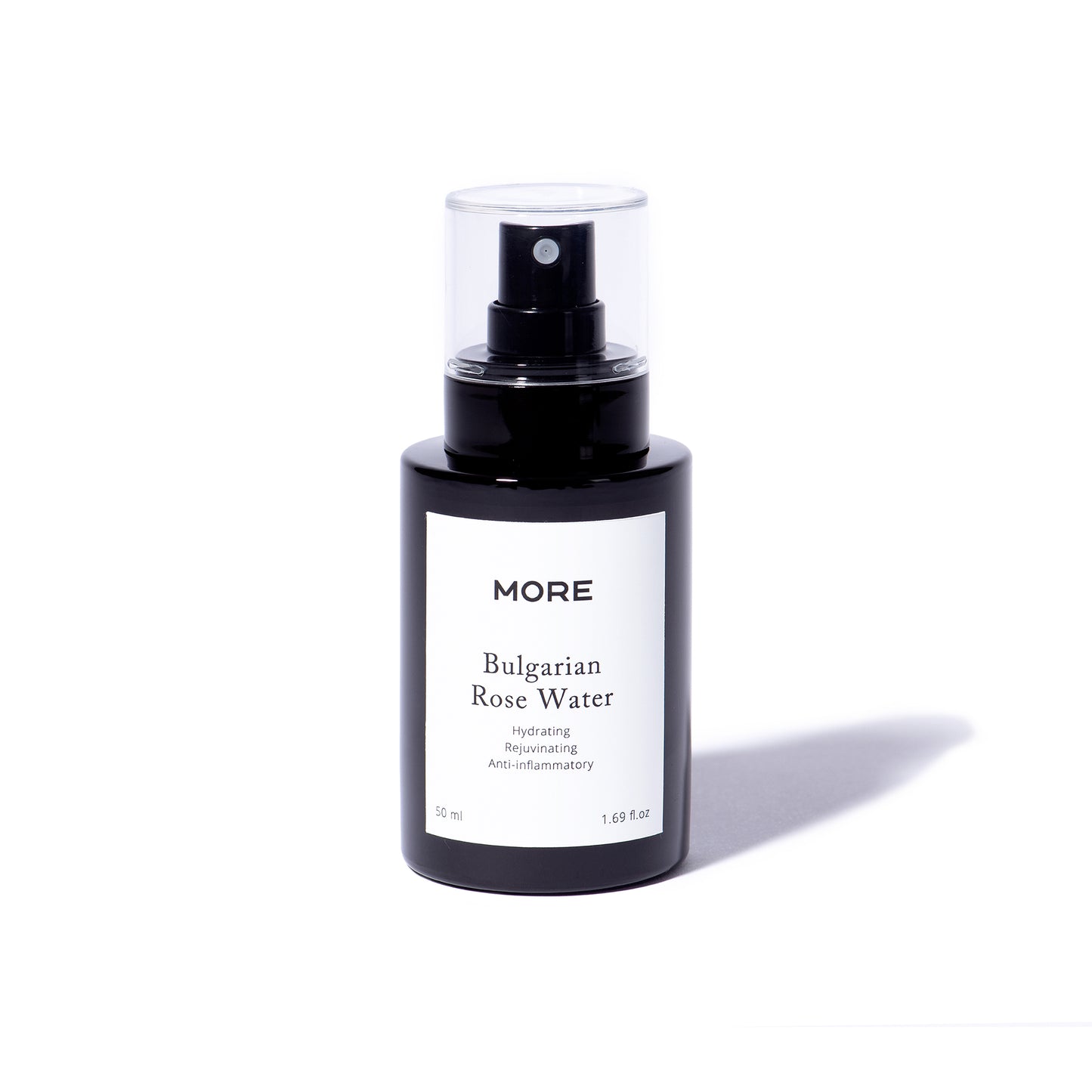 Bio-Rosenwasser in lichtgeschützter Glasflasche, nachhaltig und recycelbar