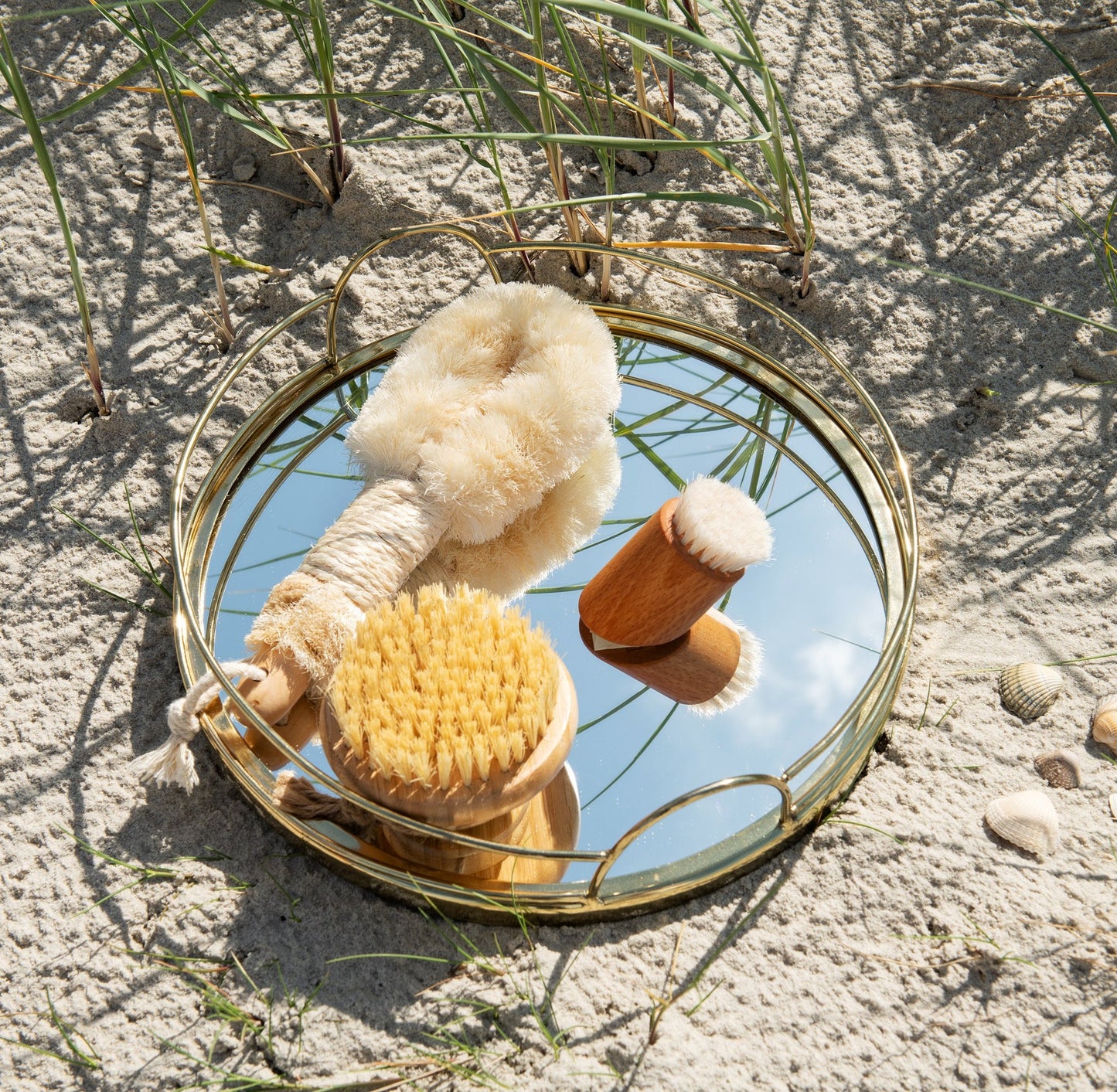 Körperbürste aus Sisal (mit Griff)