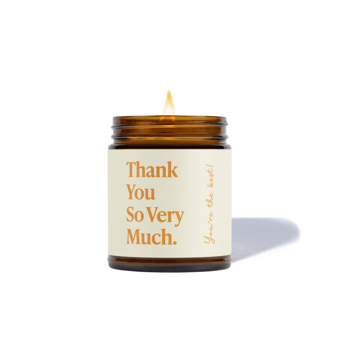 Thank You Very Much Fresh Linen Duftkerze von Fontana Candles im Glas mit Bienenwachs, Kokosöl und ätherischen Ölen.