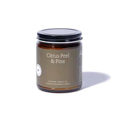 Citrus Peel & Pine Duftkerze aus Bienenwachs und Kokosöl, aromakerze schadstofffrei mit ätherischen Ölen