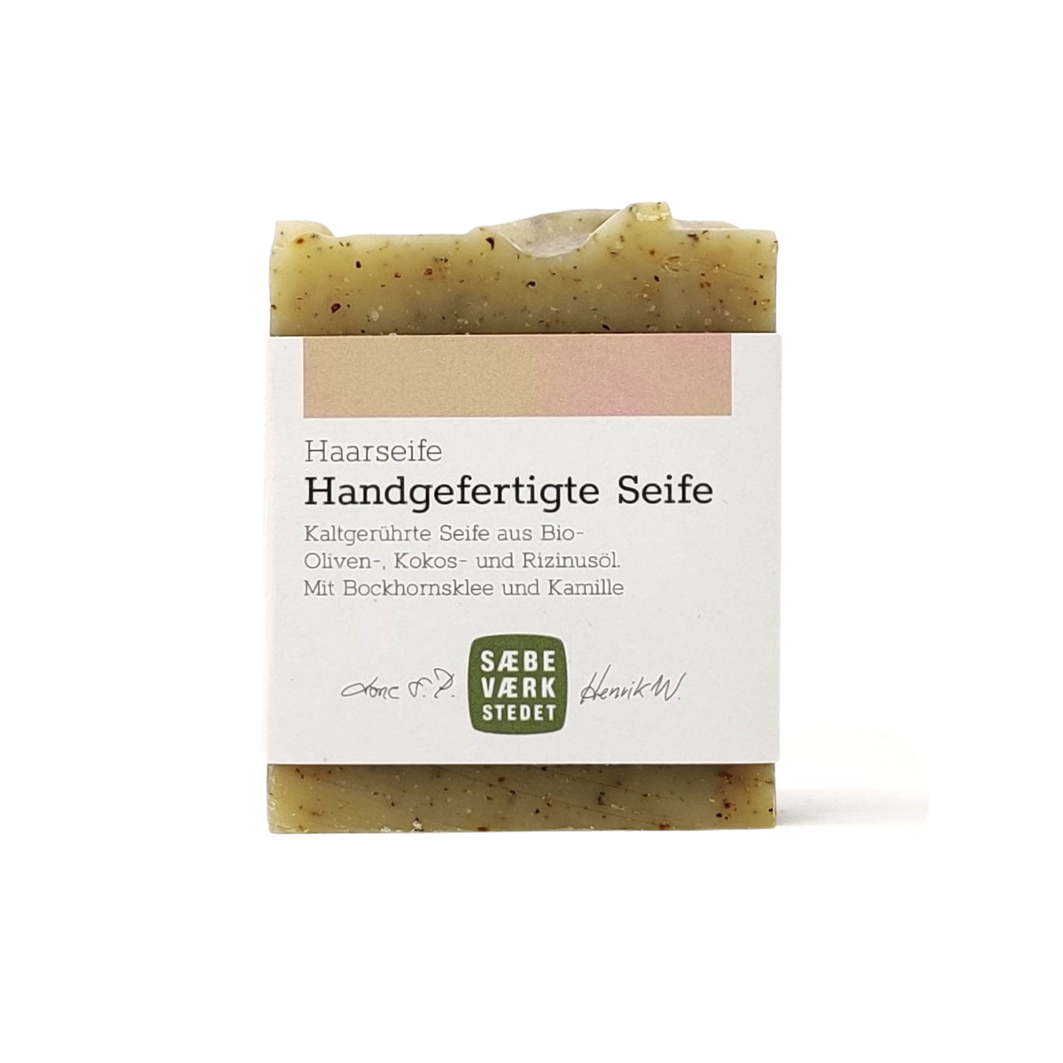 Front-Aufnahme Bio Haarseife. Naturreine Pflege im Naturshop entdecken