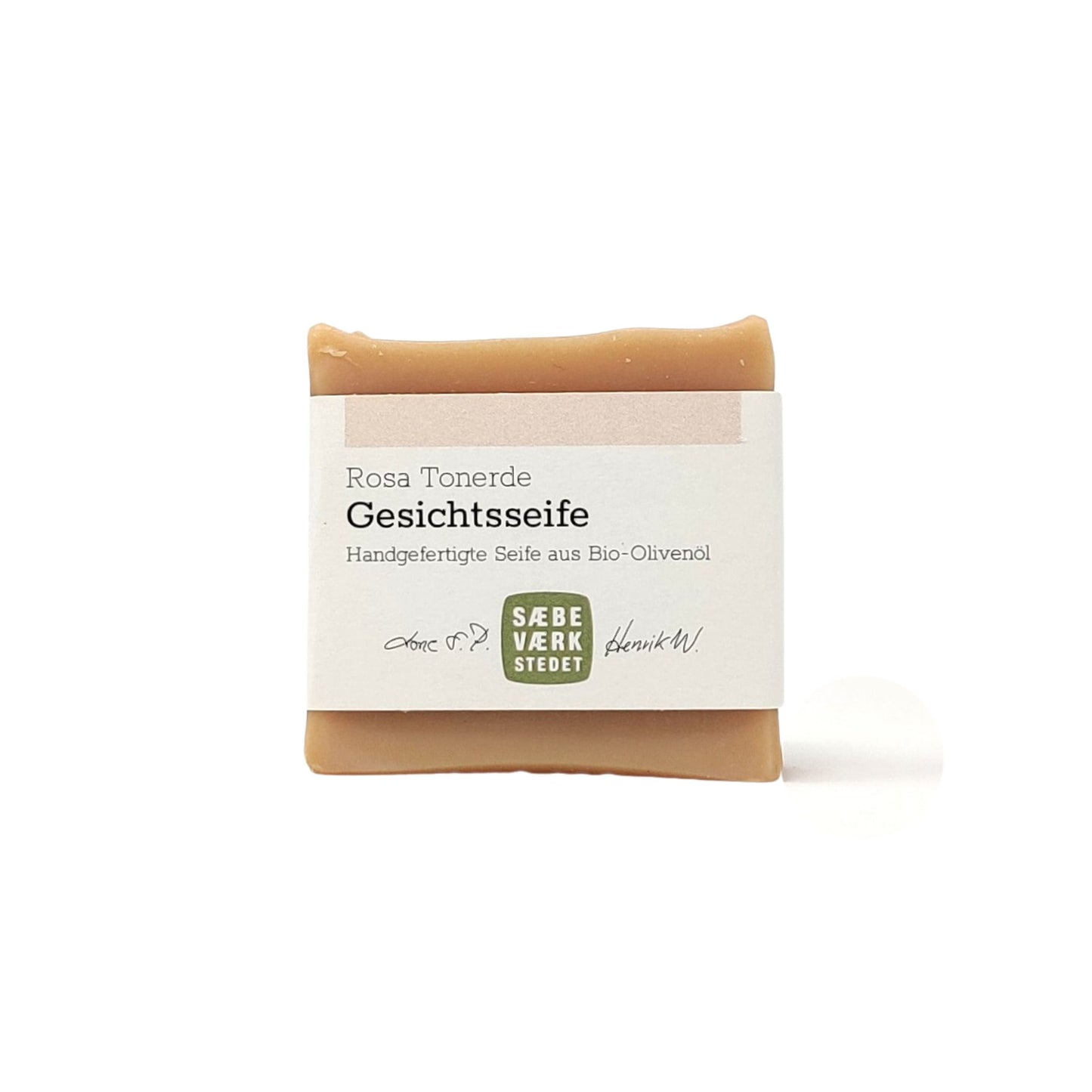 Natürliche Rot-Tonerde-Bio-Seife für Gesicht und Dekolleté, entfernt Unreinheiten und sorgt für ein frisches Hautgefühl.“