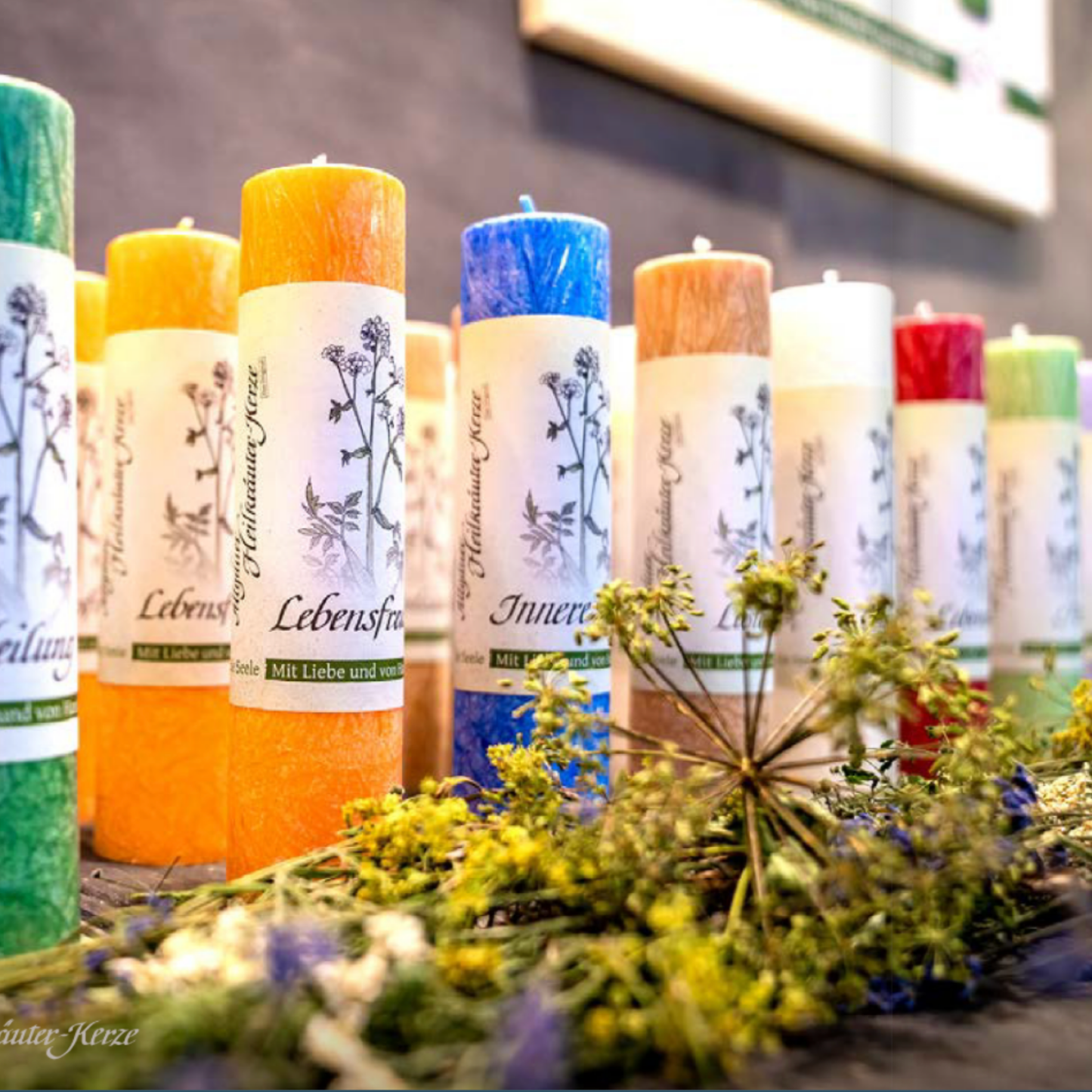 Heilkräuterkerze – Lebensfreude