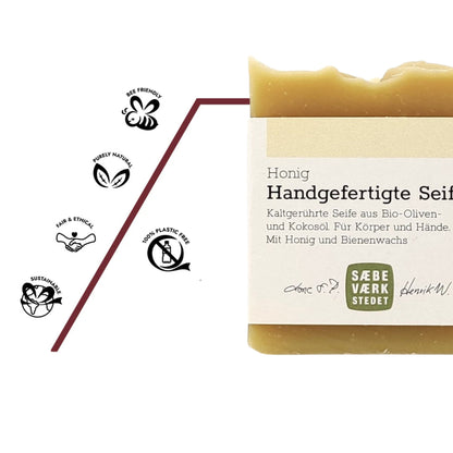 Bienenwachs, Olivenöl Naturseife mit Lavendel und Ylang Yang