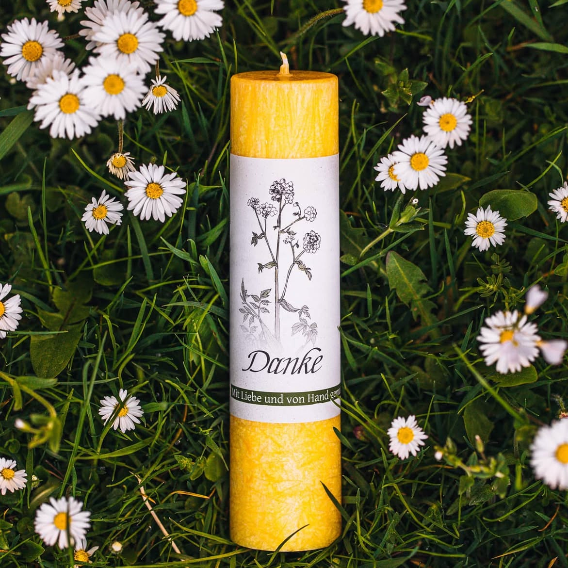 Heilkräuterkerze Danke