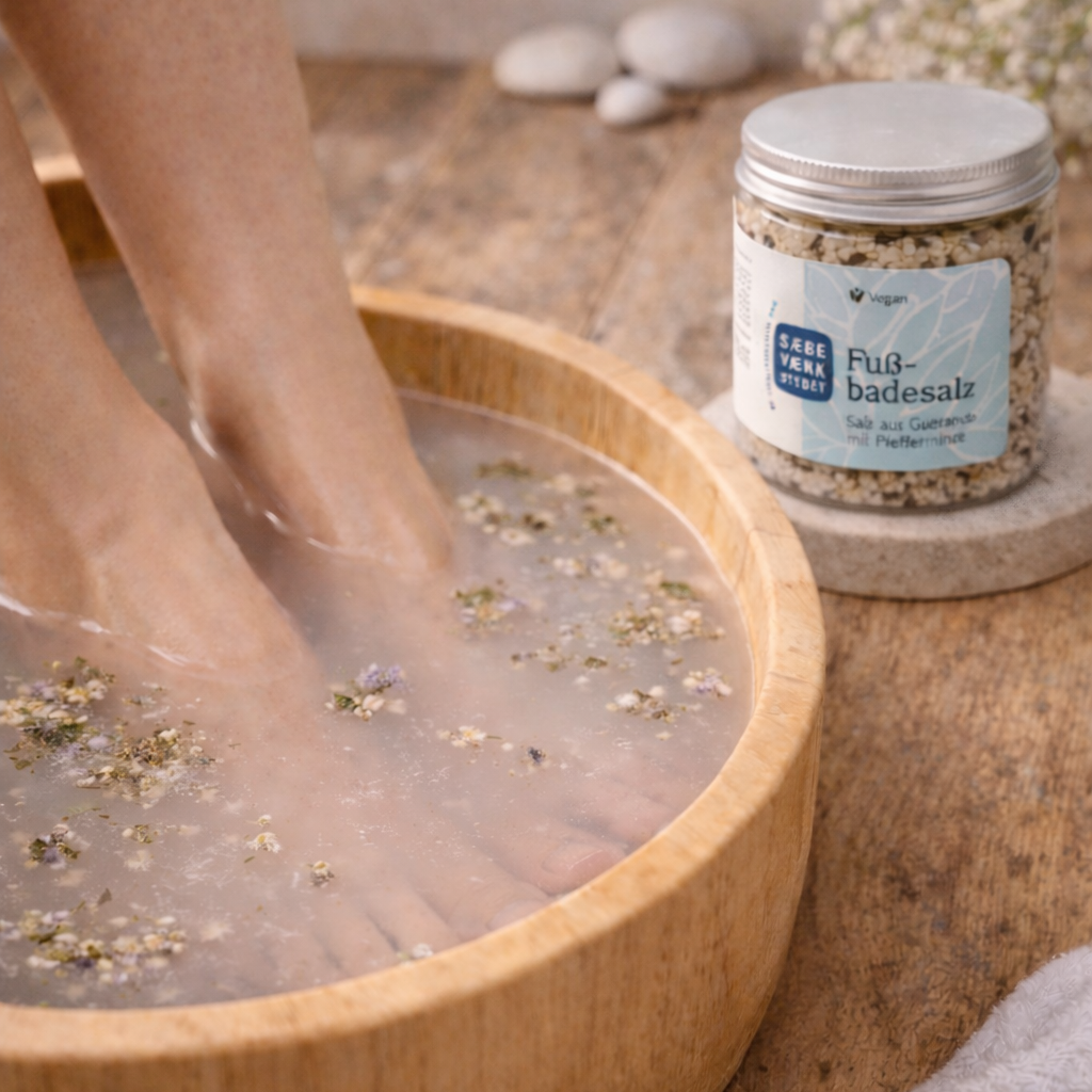 Bio-Fußbadesalz mit ätherischen Ölen