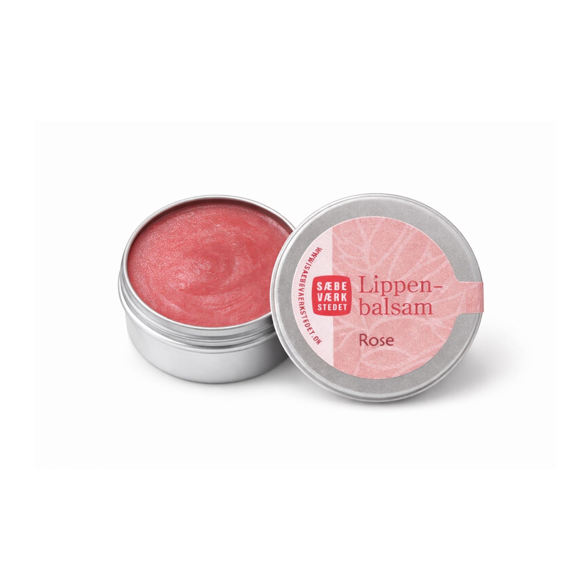 Natürlicher Lippenbalsam Rose mit Rosenöl  in fester Form.