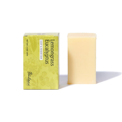 Bio Seife Zitronengras-Eukalyptus mit ätherischen Ölen, pflanzlich, sanft zur Haut und belebend für Körper und Sinne.