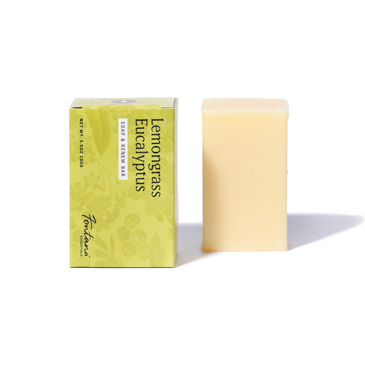 Bio Seife Zitronengras-Eukalyptus mit ätherischen Ölen, pflanzlich, sanft zur Haut und belebend für Körper und Sinne.