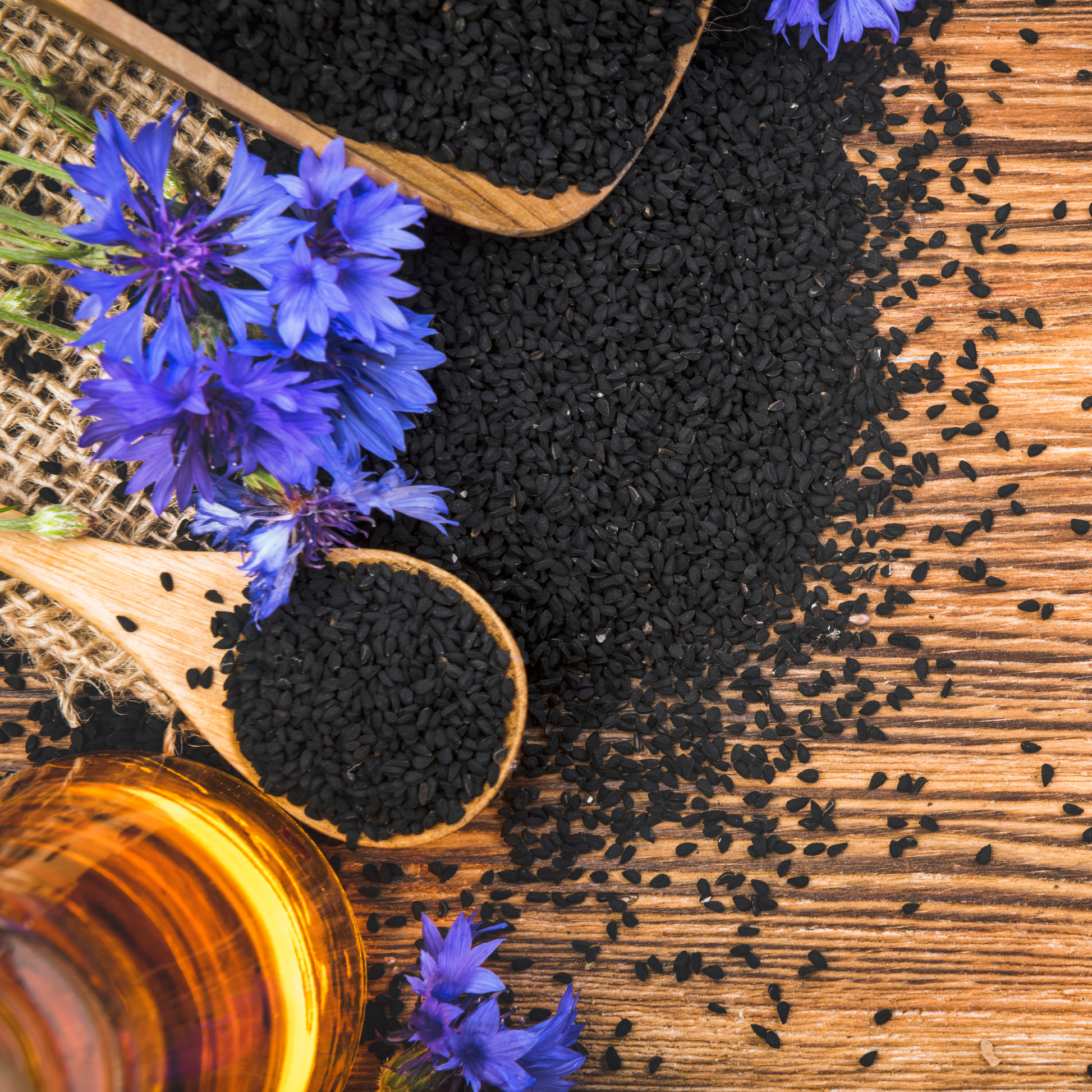 Bio Schwarzkümmelöl aus ägyptischen Schwarzkümmelsamen, vegan, naturrein und frei von Zusätzen