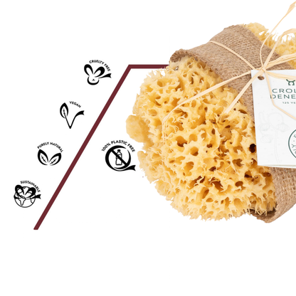 Naturschwamm, frei von Plastik oder synthetischen Zusätzen. vegan und nachhaltig im Naturshop 