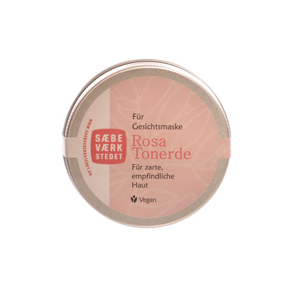 Rosa Bio Tonerde als feines Mineralpulver zur sanften Mineralisierung zarter & empfindlicher Haut.