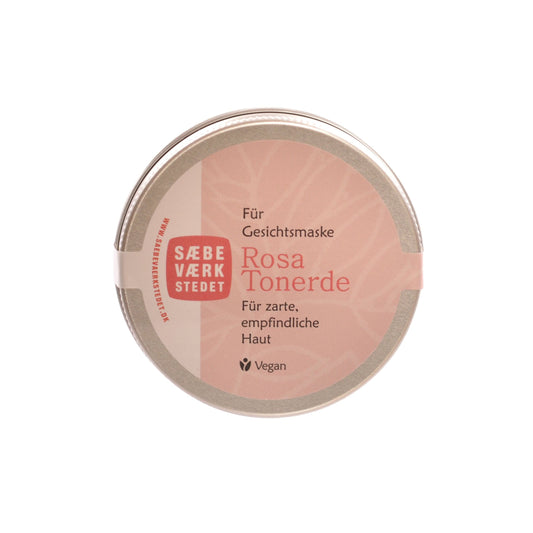 Rosa Bio Tonerde als feines Mineralpulver zur sanften Mineralisierung zarter & empfindlicher Haut.