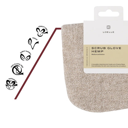 Bio-Hanffaser Peeling-Handschuh – mittleres Peeling