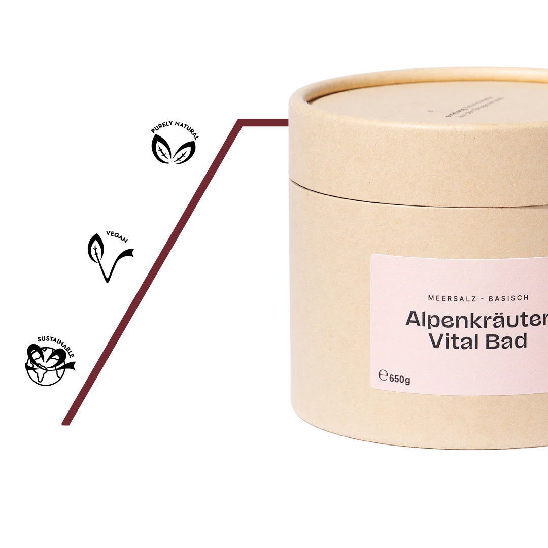 Französisches Meersalz und Natron, naturreine Rohstoffe für belebendes Kräuterbad