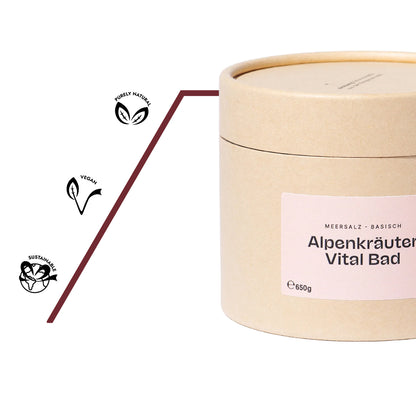 Französisches Meersalz und Natron, naturreine Rohstoffe für belebendes Kräuterbad