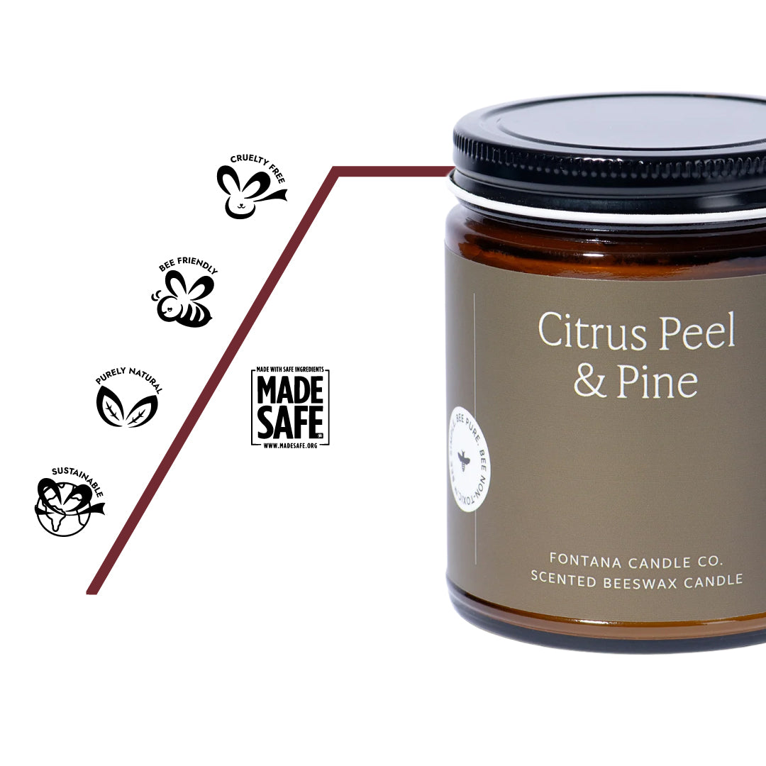 Citrus Peel & Pine Duftkerze Made Safe®‑Zertifiziertfür schadstofffreie, natürliche Inhaltsstoffe