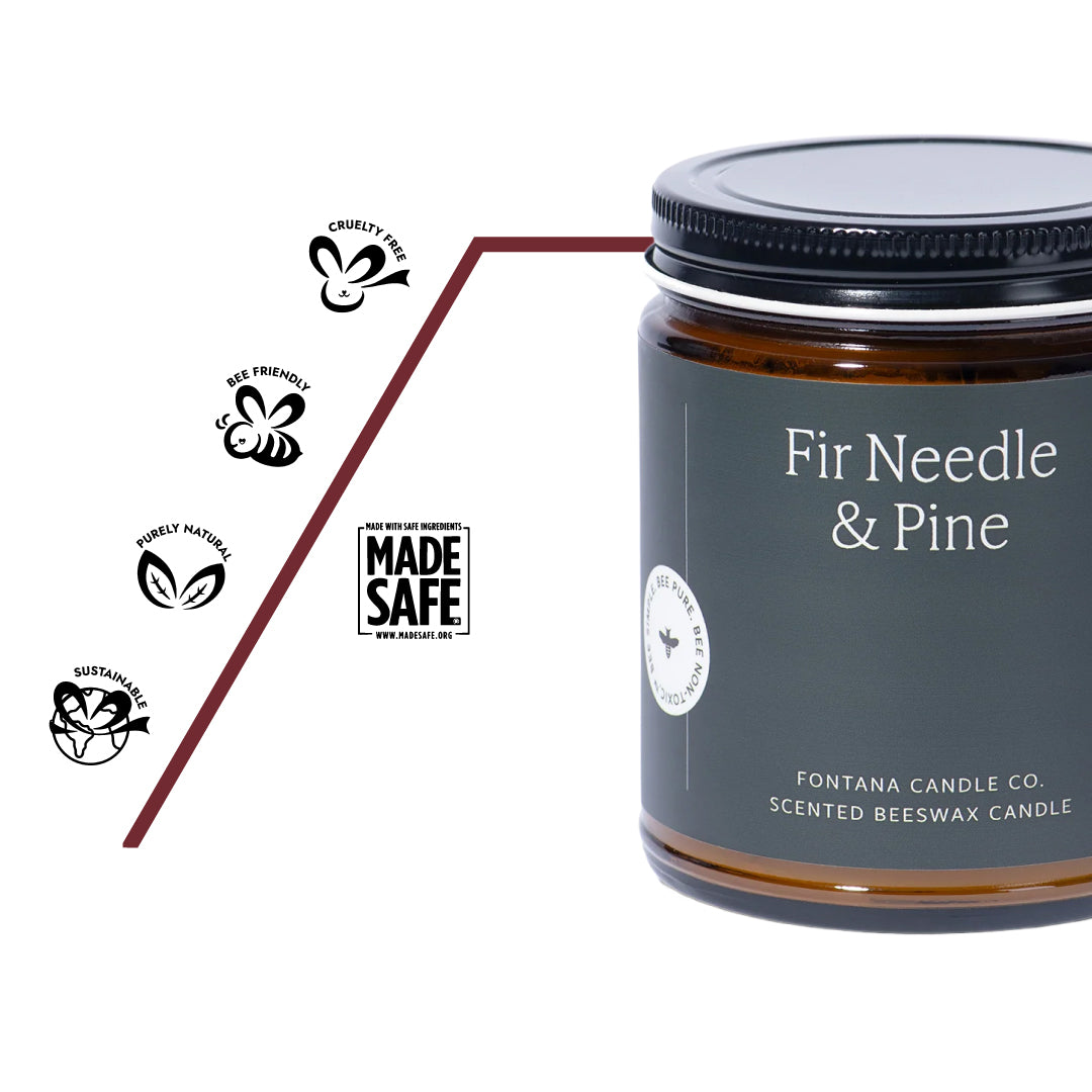 Fir Needle & Pine Duftkerze Made Safe®‑Zertifiziert fuer non-toxic und schadstofffreie Inhaltsstoffe