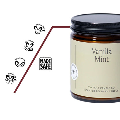 Fontana Candle Vanille-Mint Kerze Made Safe®‑Zertifiziert für natürliche Inhaltsstoffe