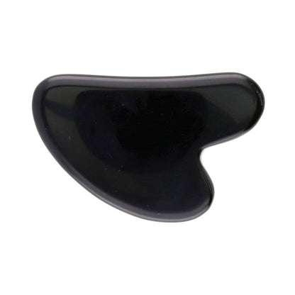 Schwarzer Gua Sha aus echtem Obsidian – kraftvolles Lifting, Detox und Anregung von Durchblutung und Lymphfluss für Gesicht, Hals & Dekolleté.
