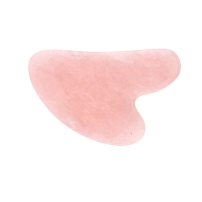 Rosa Gua Sha aus echtem Rosenquarz – sanftes Lifting, Detox und Anregung von Durchblutung und Lymphfluss für Gesicht, Hals & Dekolleté.