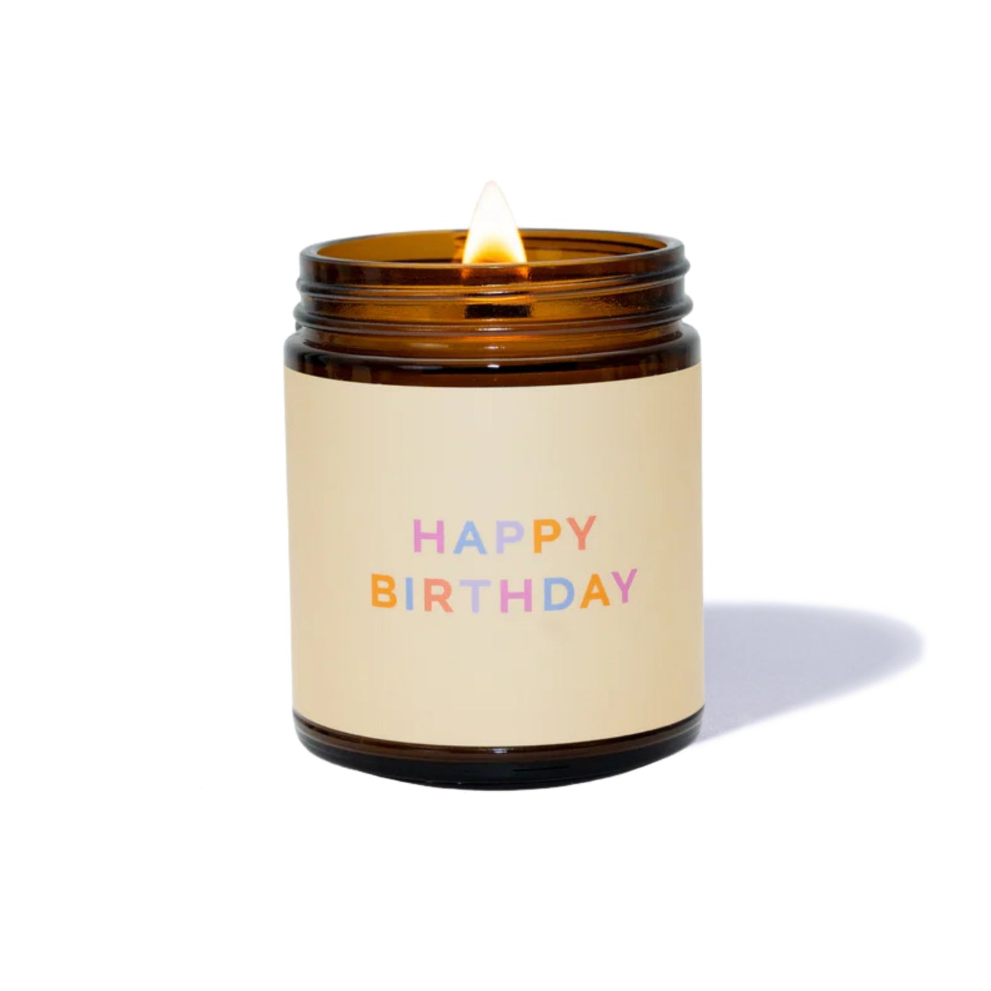 Happy Birthday Pure Vanilla Duftkerze aus Bienenwachs und Kokosoel, aromakerze non-toxic mit ätherischen Ölen