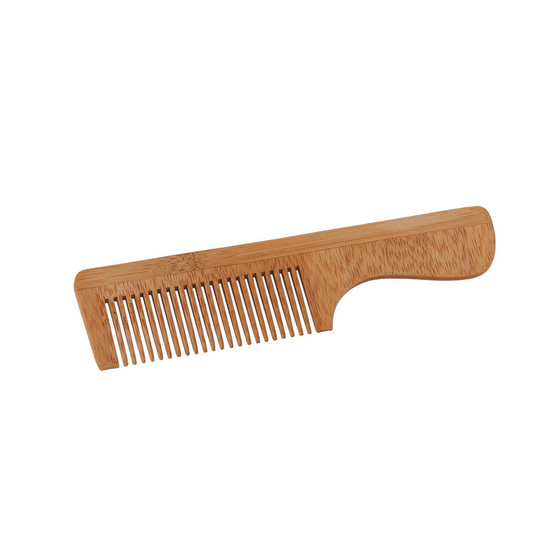 Holzkamm mit Stiel aus nachhaltigem Bambus – sanftes Entwirren, Kopfhautmassage und natürliche Haarpflege ohne Plastik oder Metall.