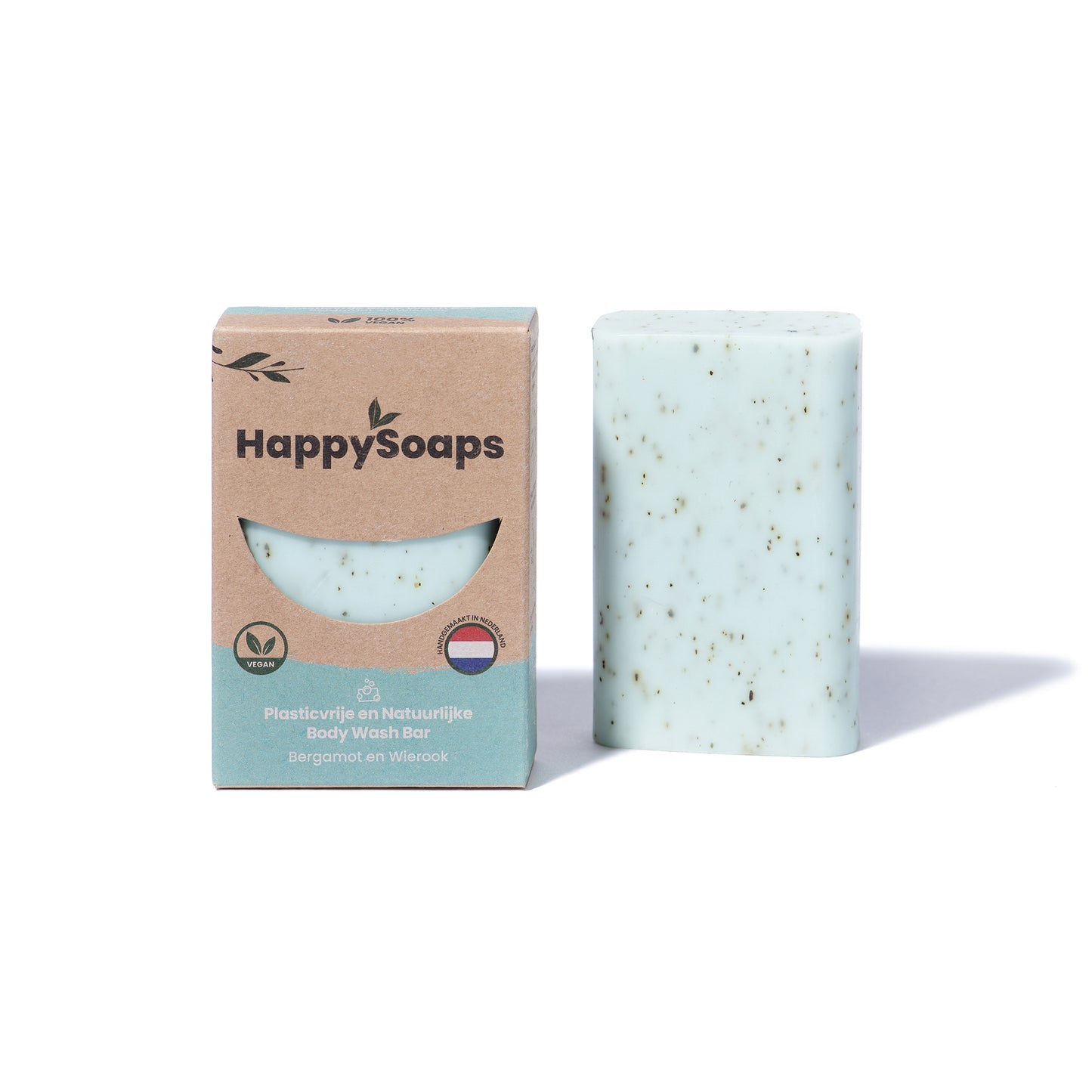 Körper Seife – Bergamotte & Weihrauch, vegane, handgemachte Seifenbar mit Sheabutter, Glycerin und Pfefferminzblättern.