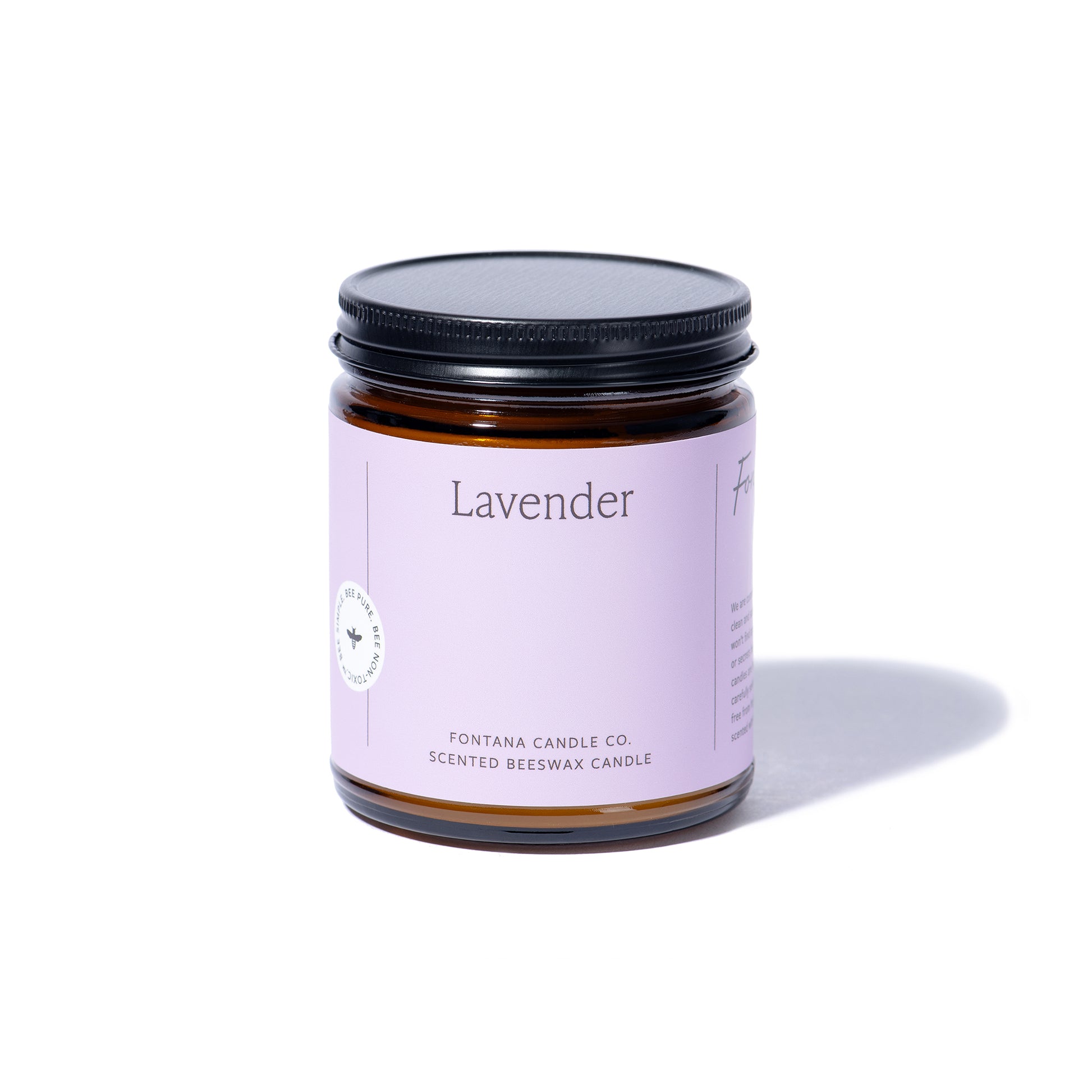 Lavendel Duftkerze aus Bienenwachs und Kokosoel, aromakerze non-toxic mit ätherischen Ölen