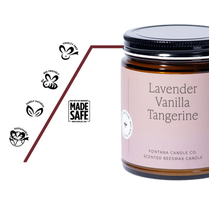 Lavender Vanilla Tangerine Duftkerze Made Safe®‑Zertifiziert fuer non-toxic und schadstofffreie Inhaltsstoffe