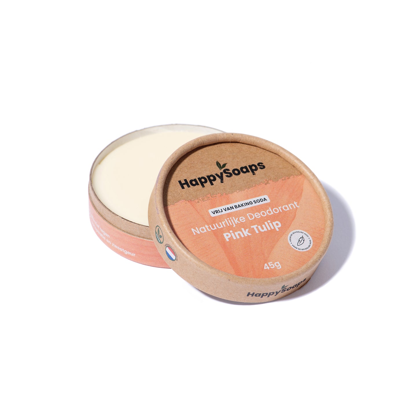 Natürlicher Deo Balm Pinke Tulpe – veganes, handgemachtes, aluminiumfreies Deo mit Kokosöl, Sheabutter, Olivenöl und zartem Tulpen-Duft.
