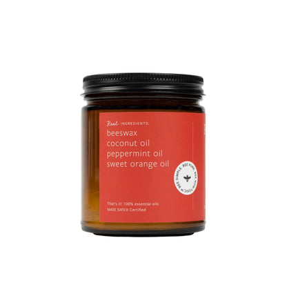 Peppermint Aroma Kerze Inhaltsstoffe: Kokosöl, Bienenwachs, Pfefferminzöl, Süßorangenöl