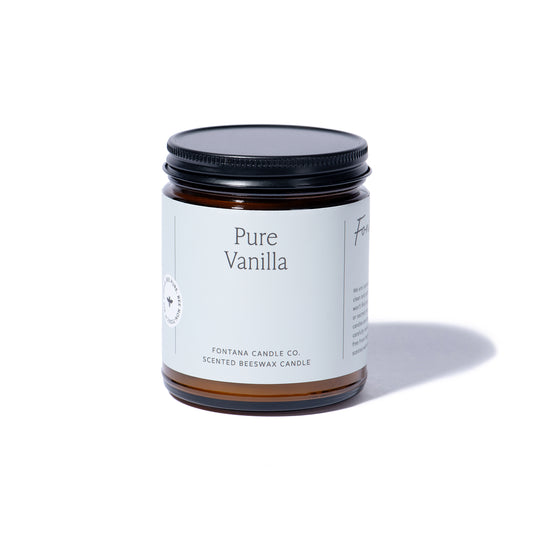 Pure Vanilla Duftkerze aus Bienenwachs und Kokosoel, aromakerze non-toxic mit ätherischen Ölen