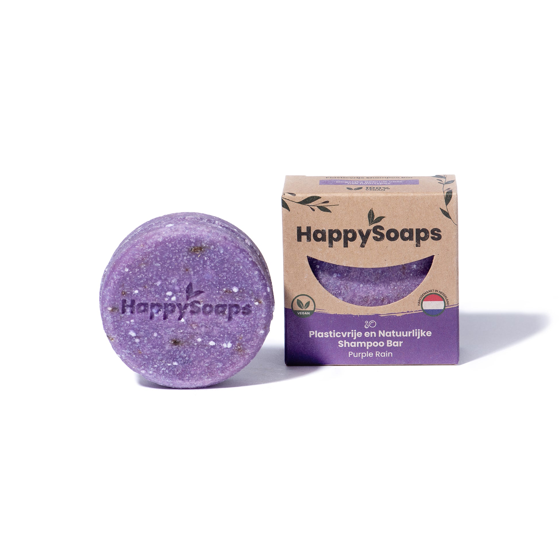 Purple Rain Shampoo Seife – vegane, handgemachte Shampoo-Bar mit Sheabutter, Olivenöl, hydrolysiertem Quinoa und Lavendelblättern.
